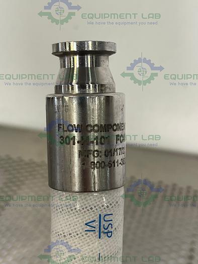 Used Sani Tech  STHT-W-0750 72" Silicone Hose w/ 3/4" Sanitary Fitting