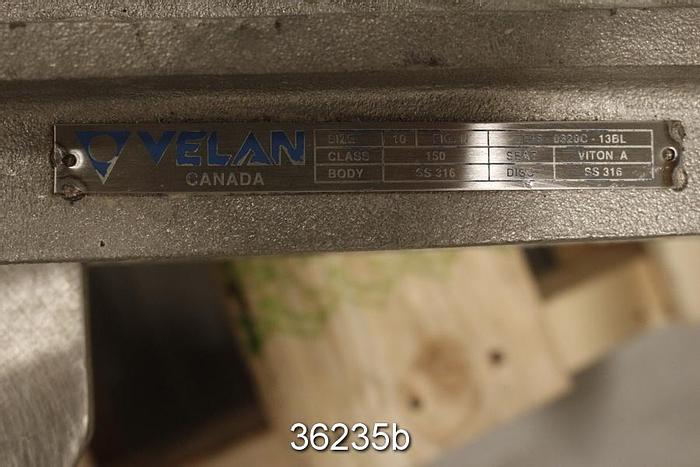 Used Velan 10" Hand Operated Knife Gate Valve #36235