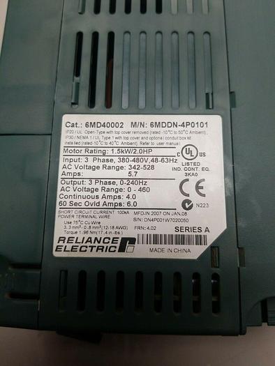 Used Reliance electric Drive 6MD40002