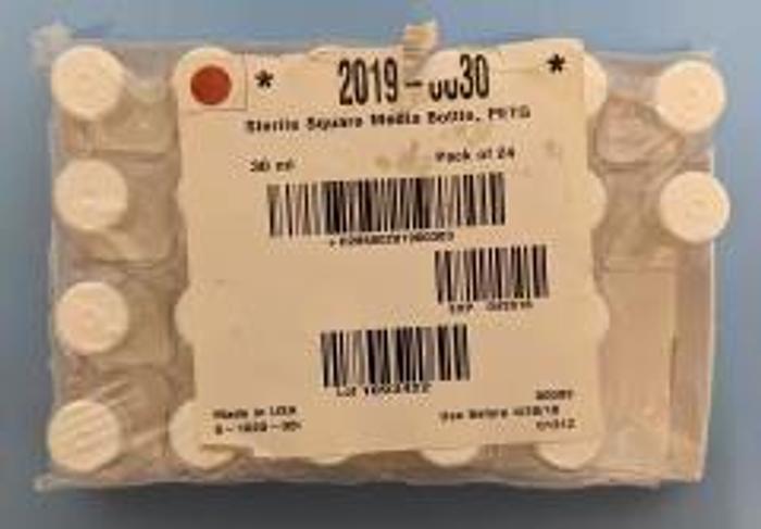 For Sale THERMO 2019-0030 Nalgene Square 30mL PETG Media Bottles with Closure