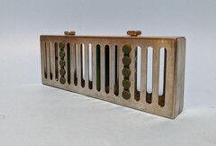 Used For Sale HU-FRIEDY Dental 5 Instrument Cassette Box Surgical Gray IM6051 HU FRIEDY Autoclave Tabletop