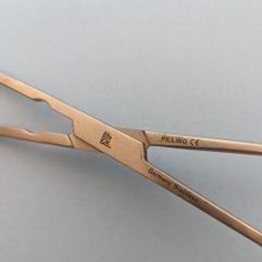 Used For Sale PILLING 353666 DEBAKEY-TANGENTIAL CLAMP 2 3/8" tip 10" shaft LifeLok