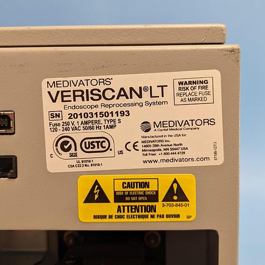 Used MEDIVATORS VERISCAN LT Leak Detection System Endoscope for Sale in