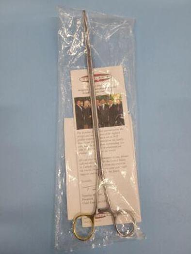 For Sale SCANLAN 9909-940 Thoracoscopic Decortication Grasper, 10mm curved 20mm Oval Jaws with enhanced serrations 9 1/2" WL/ 13 1/4" / 33.5 cm