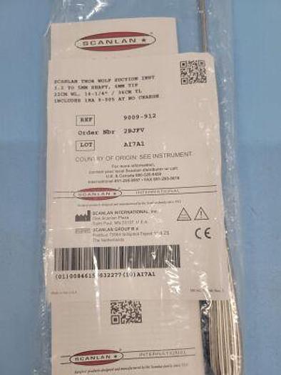 For Sale SCANLAN 9009-912 Thor Wolf Suction INST 3.2 to 5 mm shaft, 6 mm tip 22cm WL, 14-1/4" / 36 cm TL