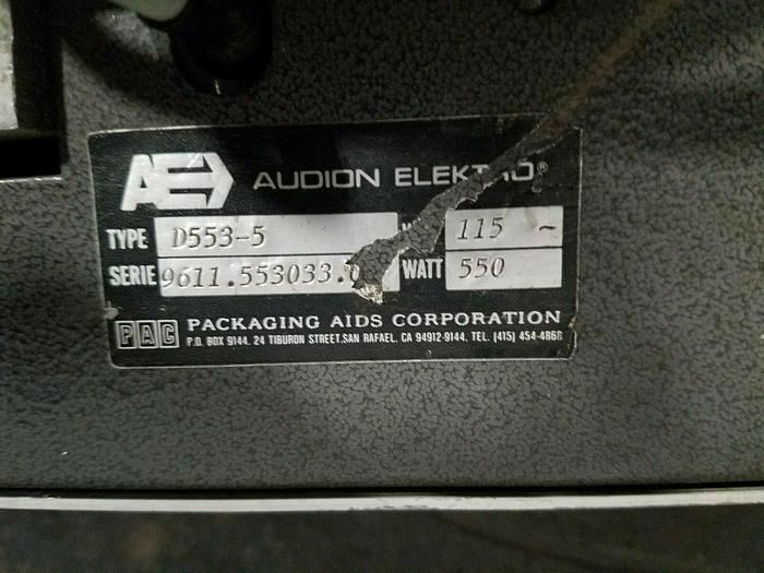 Used Audion Electro In-Line Roller Heat Sealer