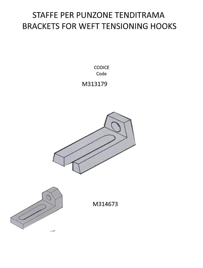 Staffa punzoni tenditrama - rif. 114.38.37xx