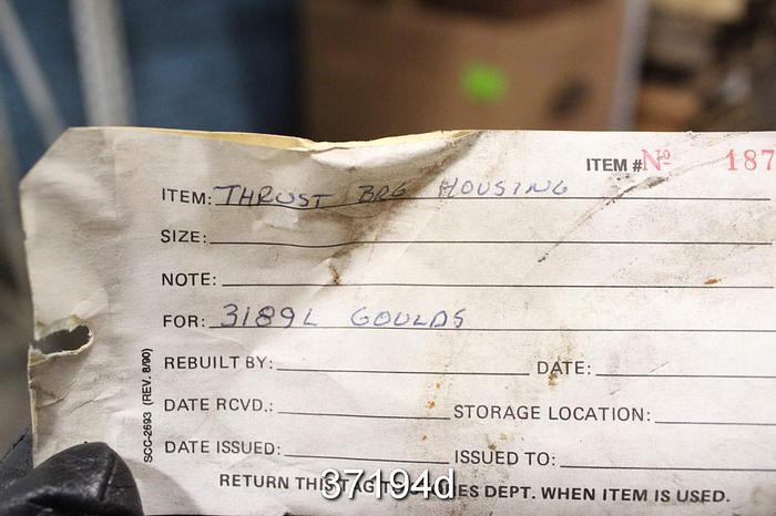 Used Goulds 3189 L Thrust Bearing Housing #37194