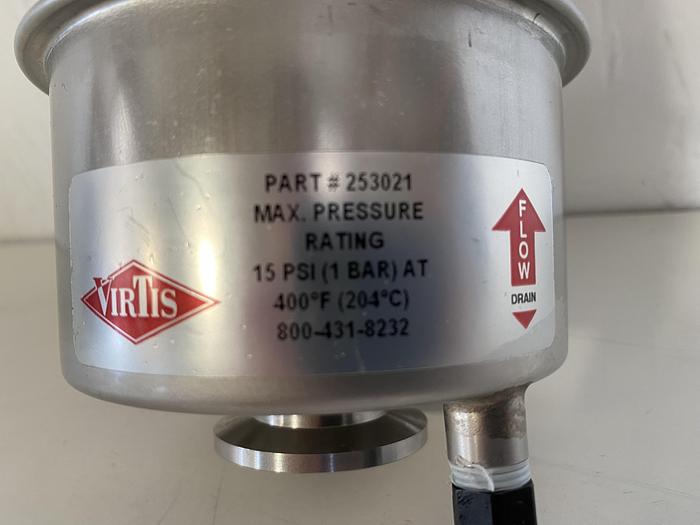 Used Virtis  Vacuum Pump Exhaust Filter 15PSI @ 400°F KF25 Vacuum Fitting Size