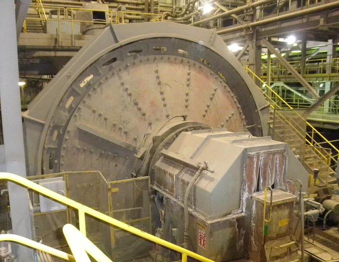 Used Mill, Sag, 18' X 10-1/2', Fuller, 1500 HP, Rubber Lined, #S738506