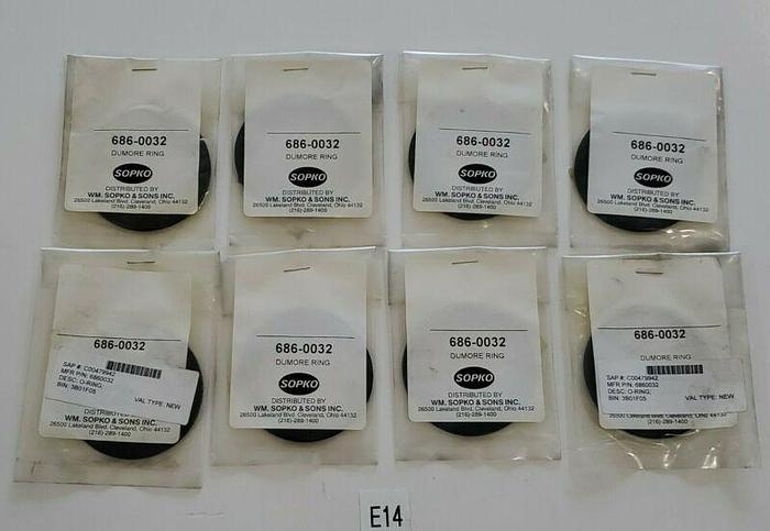 *NEW IN BAG* LOT OF 8 SOPKO DUMORE 686-0032 DUMORE SEAL O RING + WARRANTY!