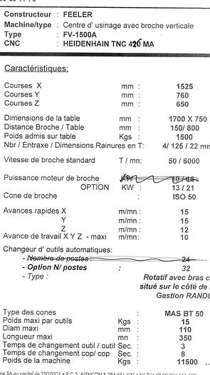 Utilisé 1999 FEELER FV 1500