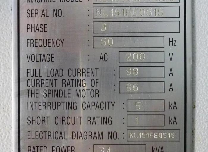 Used 2006 MORI SEIKI NL 1500 SY