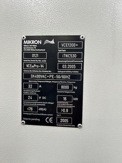 D'occasion 2005 MIKRON VCE 1200