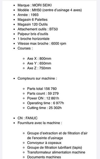 D'occasion 1993 MORI SEIKI MH 50