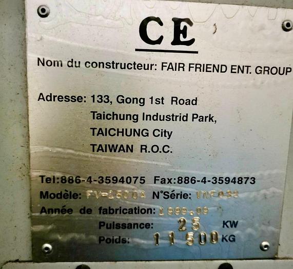 Utilisé 1999 FEELER FV 1500