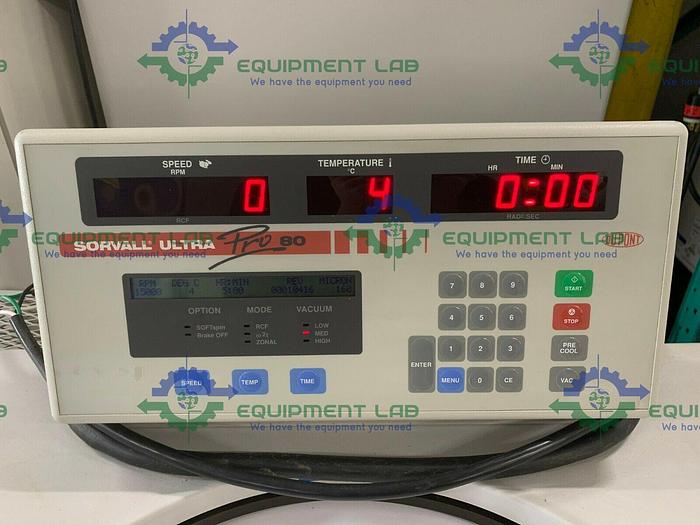 Used Sorvall Ultra Pro 80 Digital Refrigerated Centrifuge 200-240V Max RPM 80,000