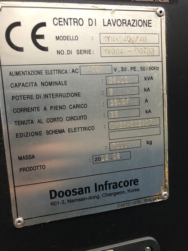 Usato 08/2012 Doosan MYNX 5400/40