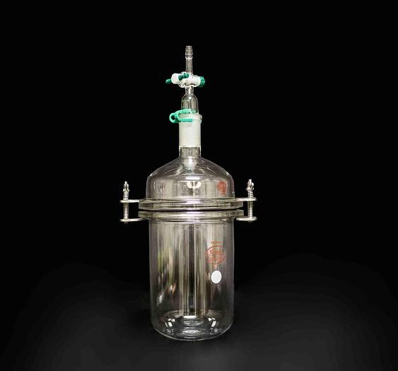 Used Wilmad 1000ml Double Deck Reactor Bottle W/Removable Flange Mouth (3826)