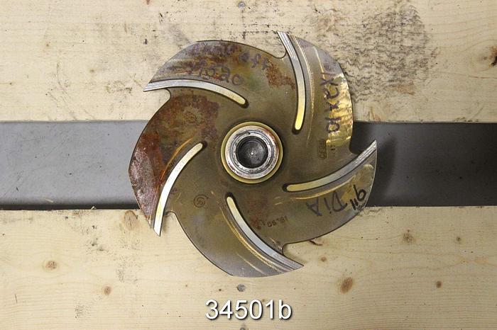 Used Goulds 3196 Impeller, 1x2x10, 5-Vane, 9" Diameter, Pattern 56381 #34501
