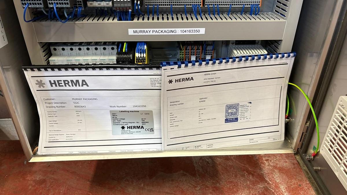 As new HERMA BOTTOM LABELLER - MODEL 552c