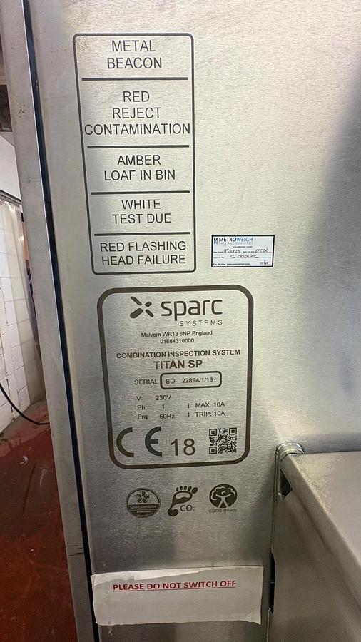 Very good used SPARC SYSTEMS METAL DETECTOR CHECK WEIGHER