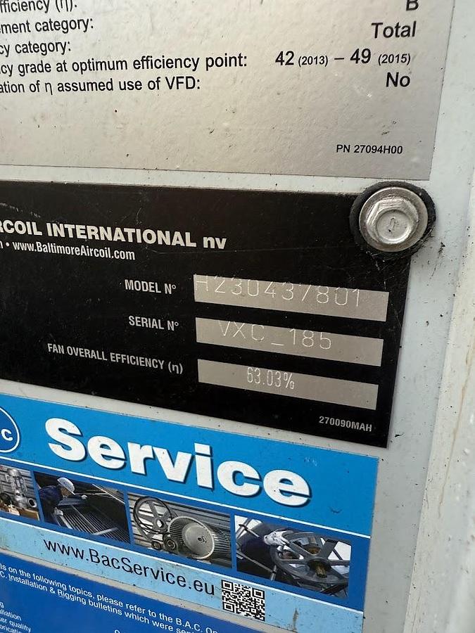 Used BLAST FREEZER - 400m³