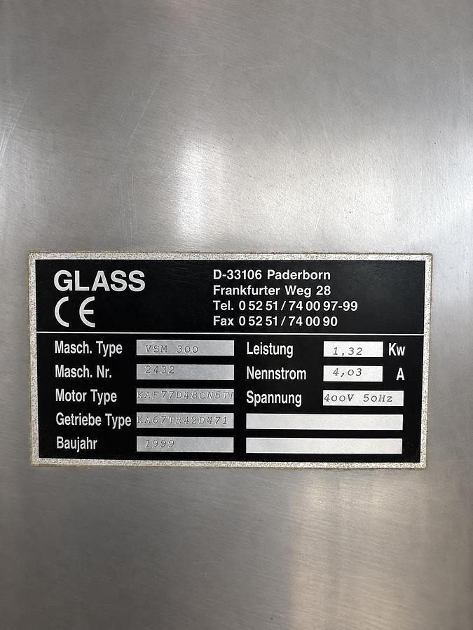 Used GLASS MIXER/TUMBLER MODEL VSM300