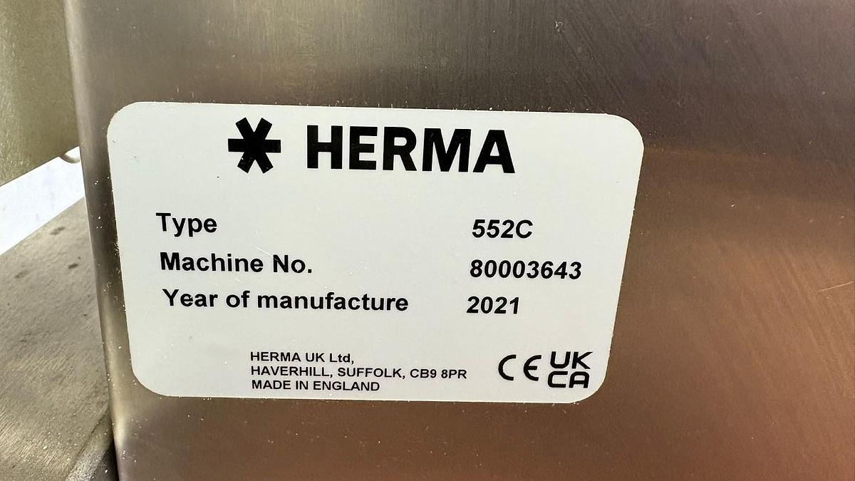As new HERMA BOTTOM LABELLER - MODEL 552c
