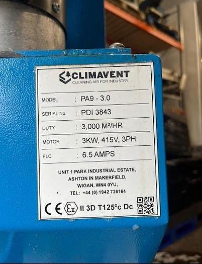 Very good used CLIMAVENT PA-9 MOBILE DUST EXTRACTION UNIT