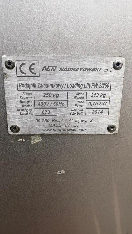 Very good used TOTE BIN HOIST