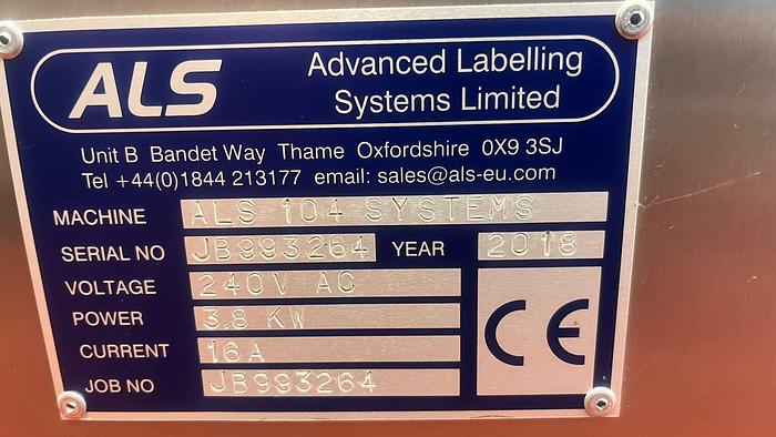 Very good used ALS Labelling Machine
