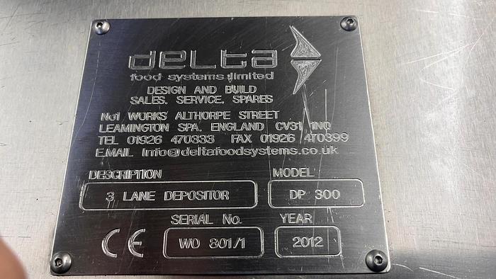 Used DELTA FOOD SYSTEMS DEPOSITOR