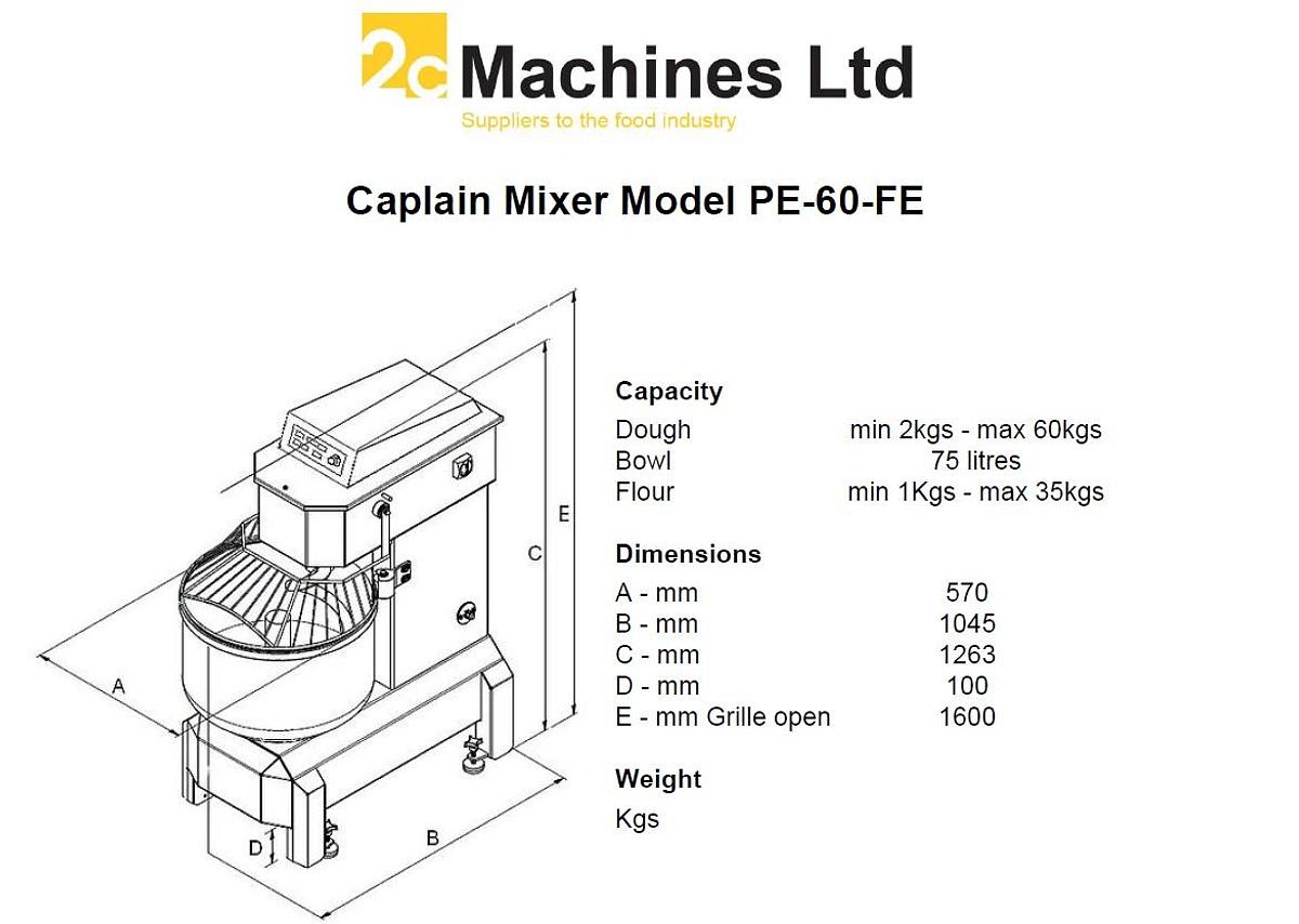 Very good used CAPLAIN SPIRAL MIXER