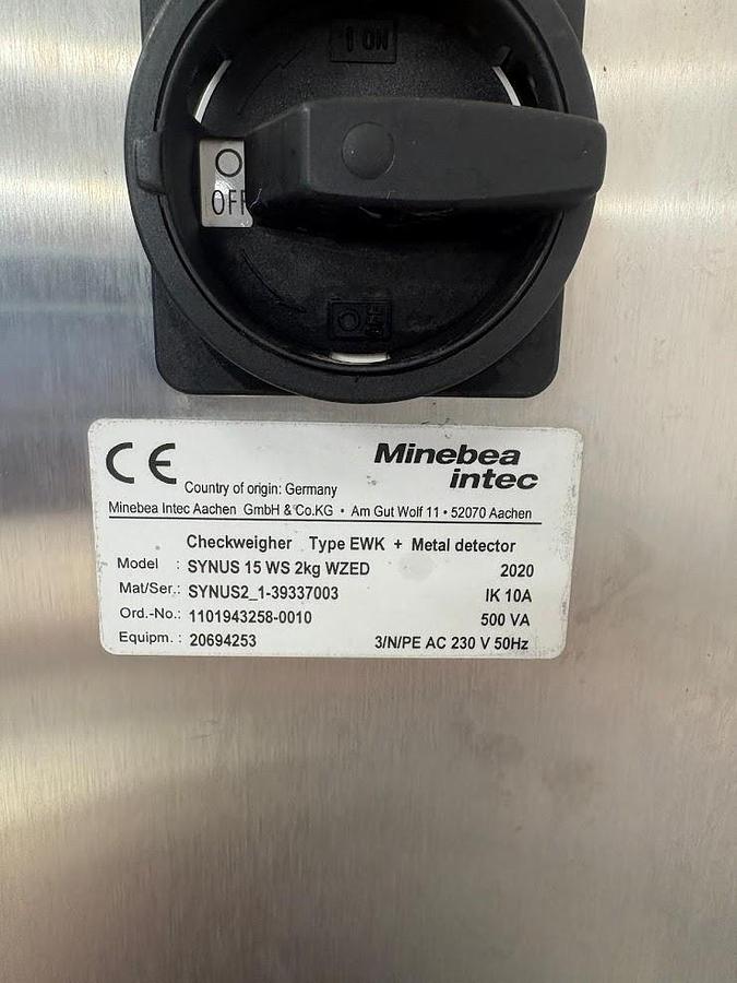 Very good used SARTORIUS METAL DETECTOR AND CHECK WEIGHER