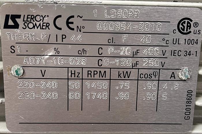 Used Edwards 30 E2M30 Rotary Vane Vacuum Pump 220/240V