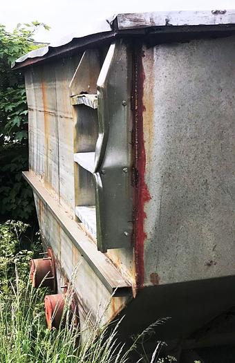 Used Binge (hopper) – for 30 m3 of meat discards. This binge contains two stainless steel (new) conveyors – each controlled by separate Reynold gear motors.