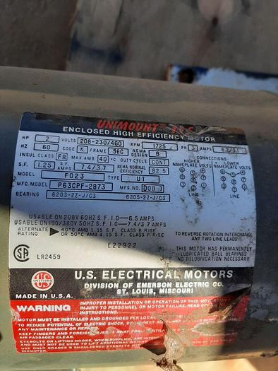 Used Valve, Rotary, Airlock, 12" x 12", C/st, 2 HP #S744827