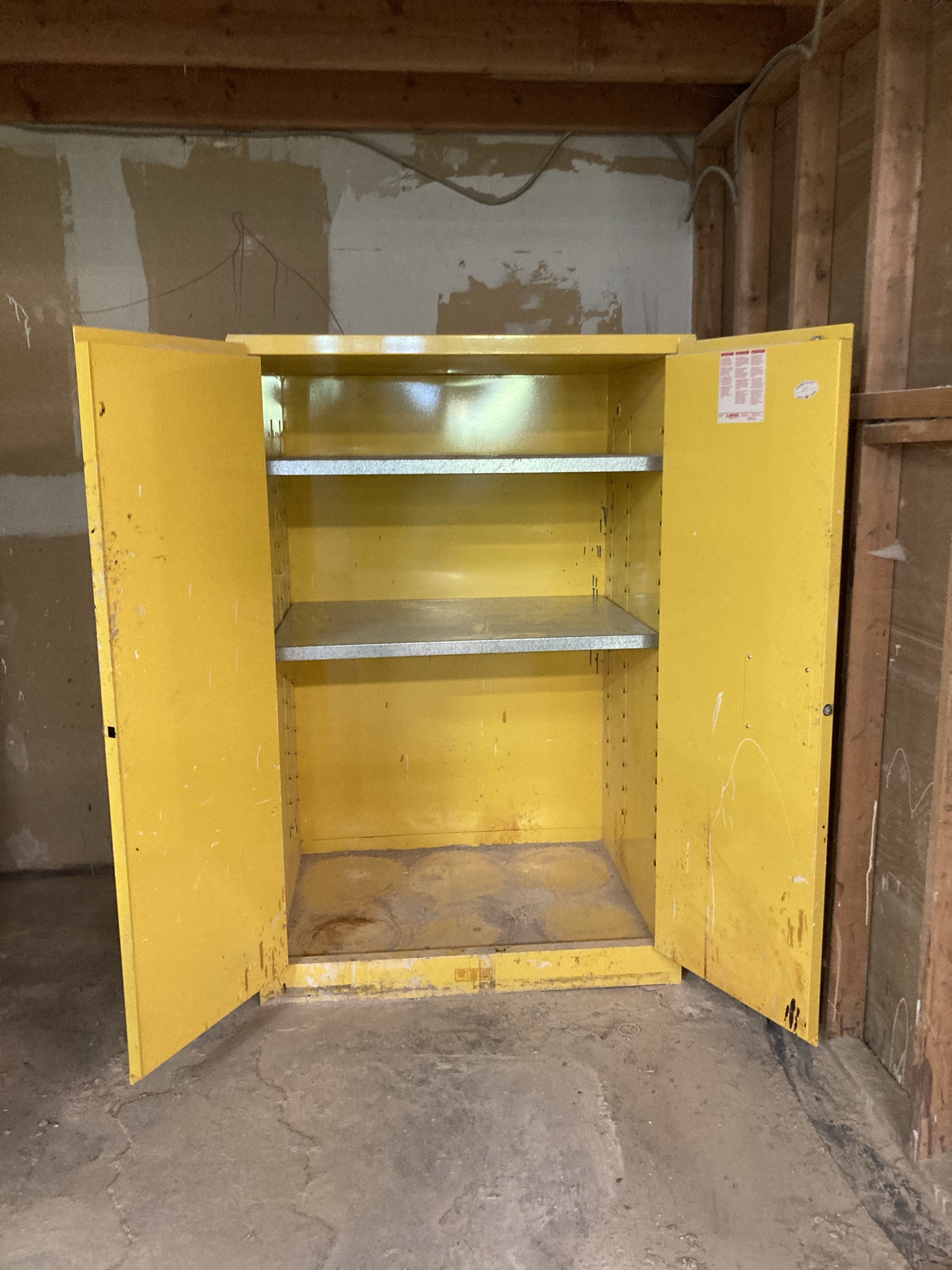 Used Justrite Flammable Liquid Storage Cabinet