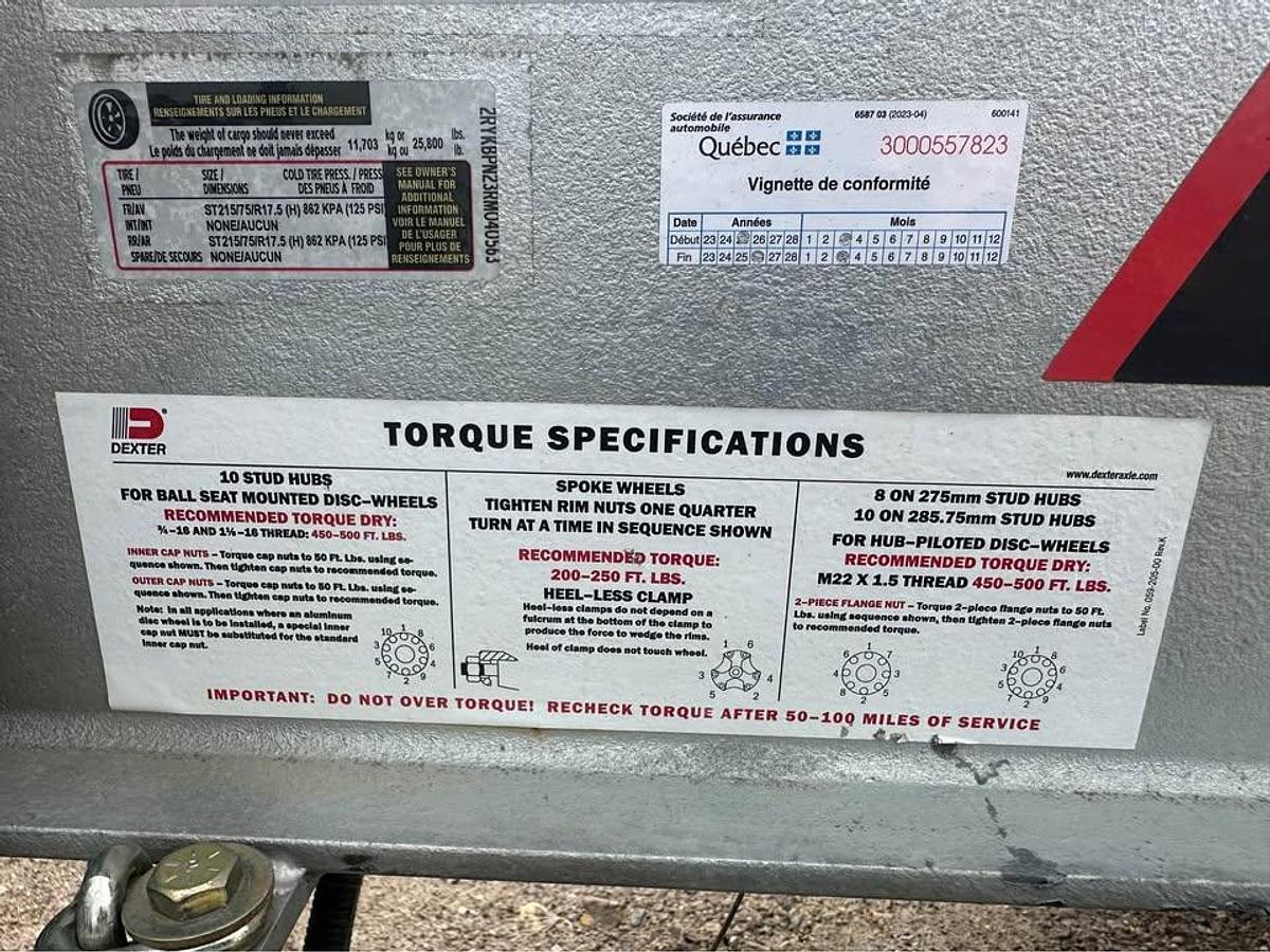 Used 2024 K-Trail Tag 30 36ft Tandem Axle equipment trailer galvanized fra