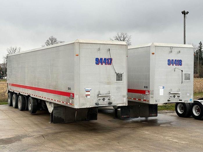 Used 2008 TITAN 53 ft Quad/Axle Closed Top aluminum live bottom