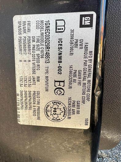 Used 2009 CHEVORLET Tahoe Auto