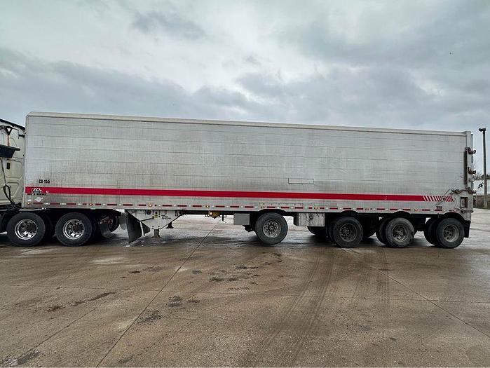 Used 2008 TITAN 53 ft Quad/Axle Closed Top aluminum live bottom