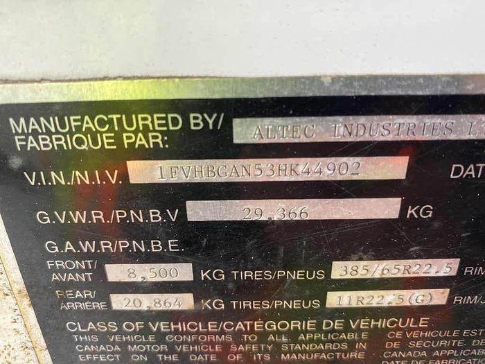 Used 2003 FREIGHTLINER FL80 TANDEM ALTEC, DIGGER TRUCK ONLY $62,500.