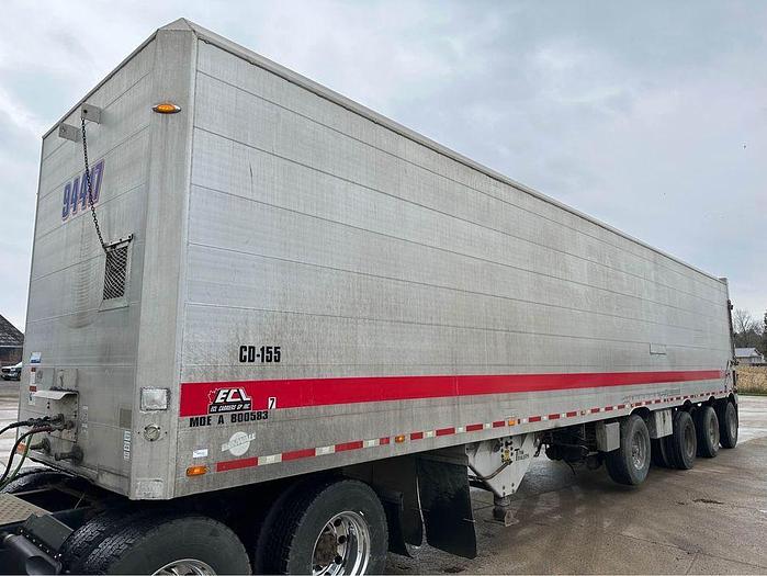 Used 2008 TITAN 53 ft Quad/Axle Closed Top aluminum live bottom