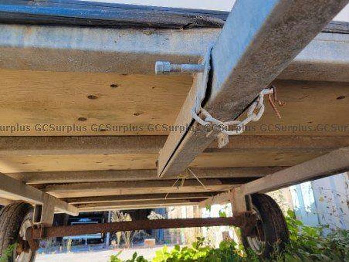 Used 2003 U PULL 8’ X 12’ FIBERGLASS COVER DOUBLE SNOWMOBILE TRAILER