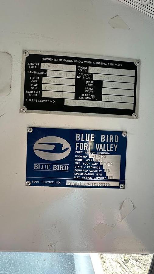 Used 2011 BlueBird 4x2 72-Seats school bus