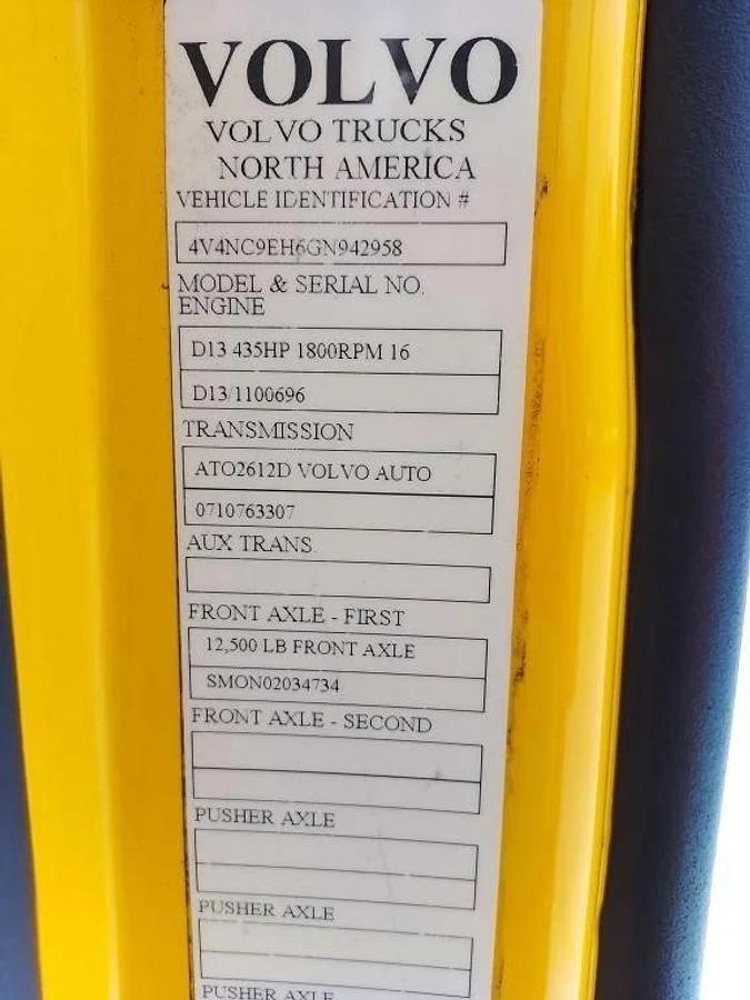 Used 2016 Volvo T/A Highway Tractor