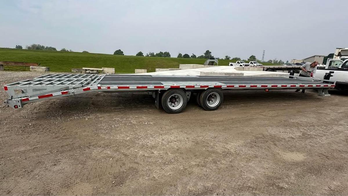 Used 2024 K-Trail Tag 30 36ft Tandem Axle equipment trailer galvanized fra