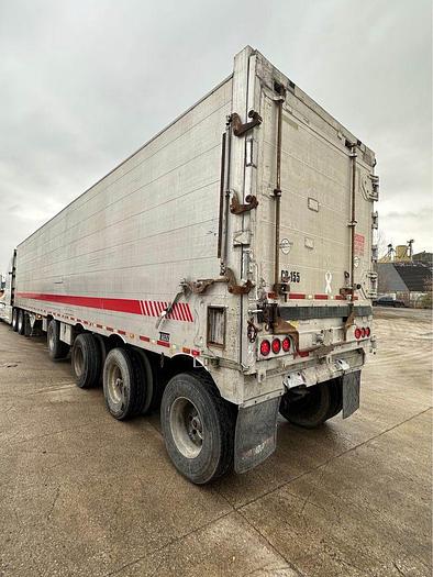Used 2008 TITAN 53 ft Quad/Axle Closed Top aluminum live bottom